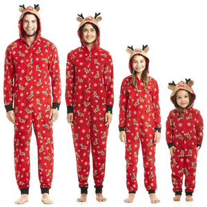 Jumpsuit with hoodie Matching family Christmas Pajama Set