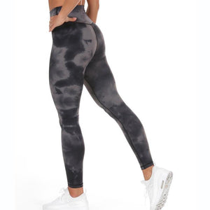 Tie Dye High Waist Workout Leggings For Women