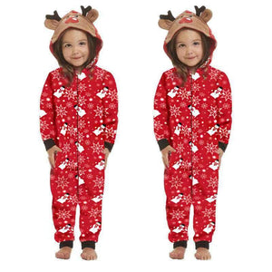 Jumpsuit with hoodie Matching family Christmas Pajama Set