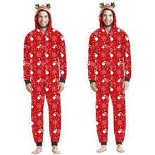 Load image into Gallery viewer, Jumpsuit with hoodie Matching family Christmas Pajama Set
