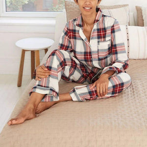 check-pajama-set-for-women