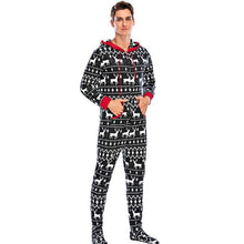 Load image into Gallery viewer, christmas-printed-men-pajamas-with-hoodie
