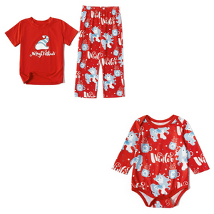 Christmas Hat Printed Family Pajama Set