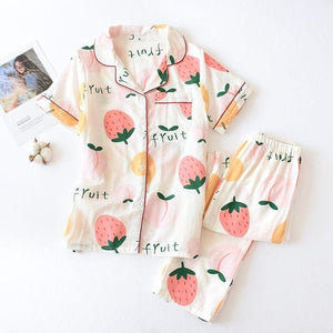 Fruits Printed Pajamas Set