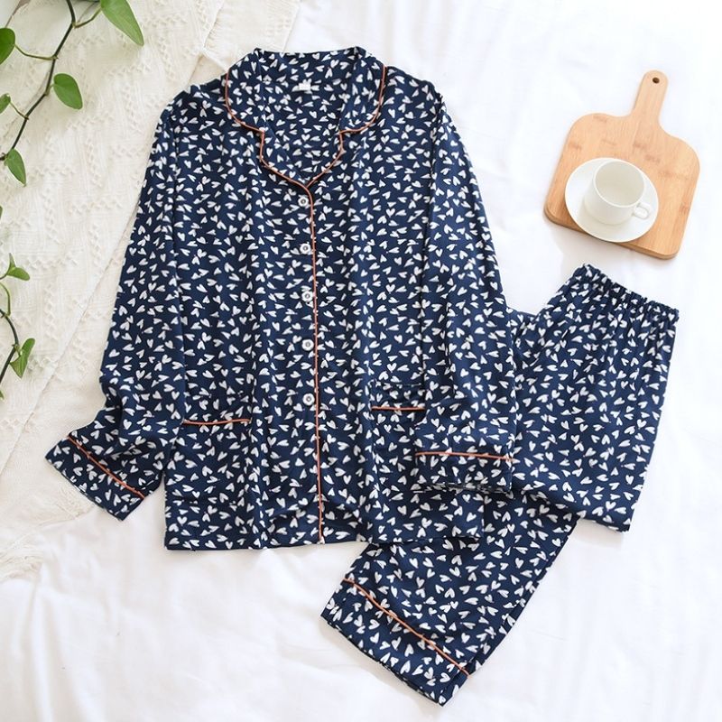 Heart Print Pajamas Set