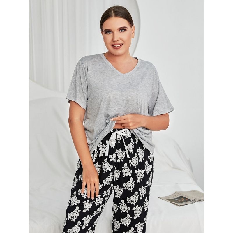 Rose Plus Size Pajamas Set