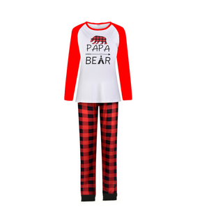 Mama Papa Bear Christmas Pajamas Set