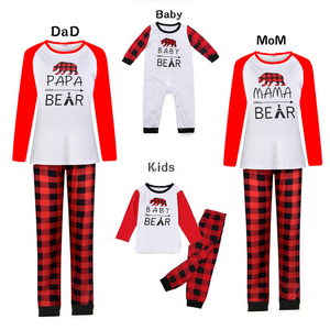 Mama Papa Bear Christmas Pajamas Set