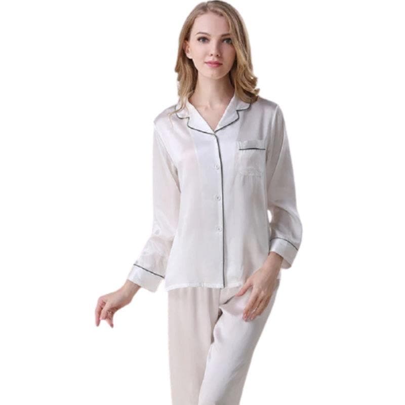 Women Silk Sleep Pajamas Set